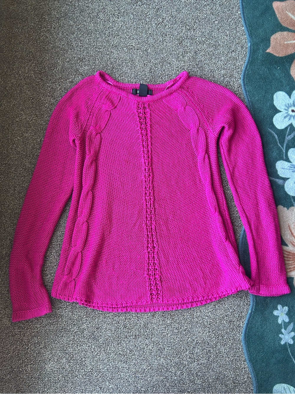 Style & Co magenta knit sweater